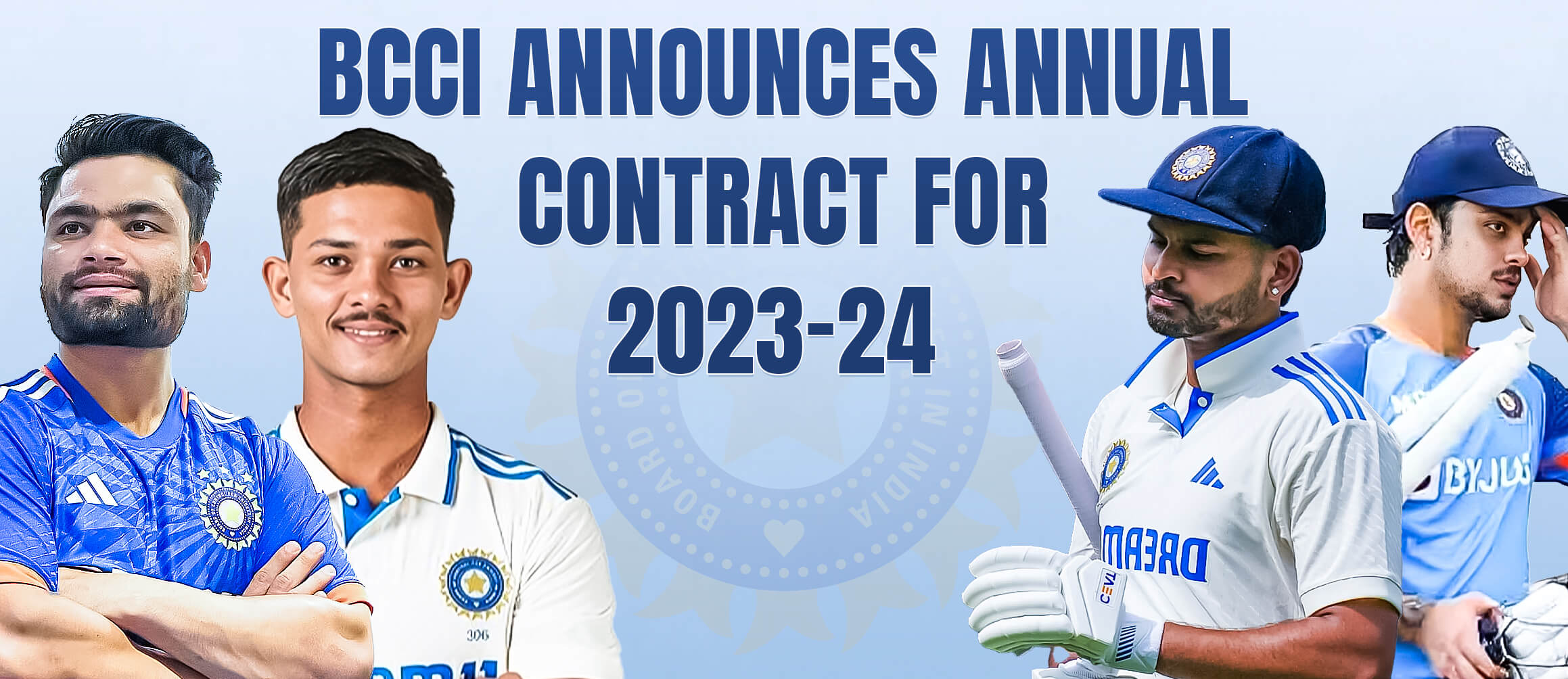 BCCI announces Annual Contract for 2023-24