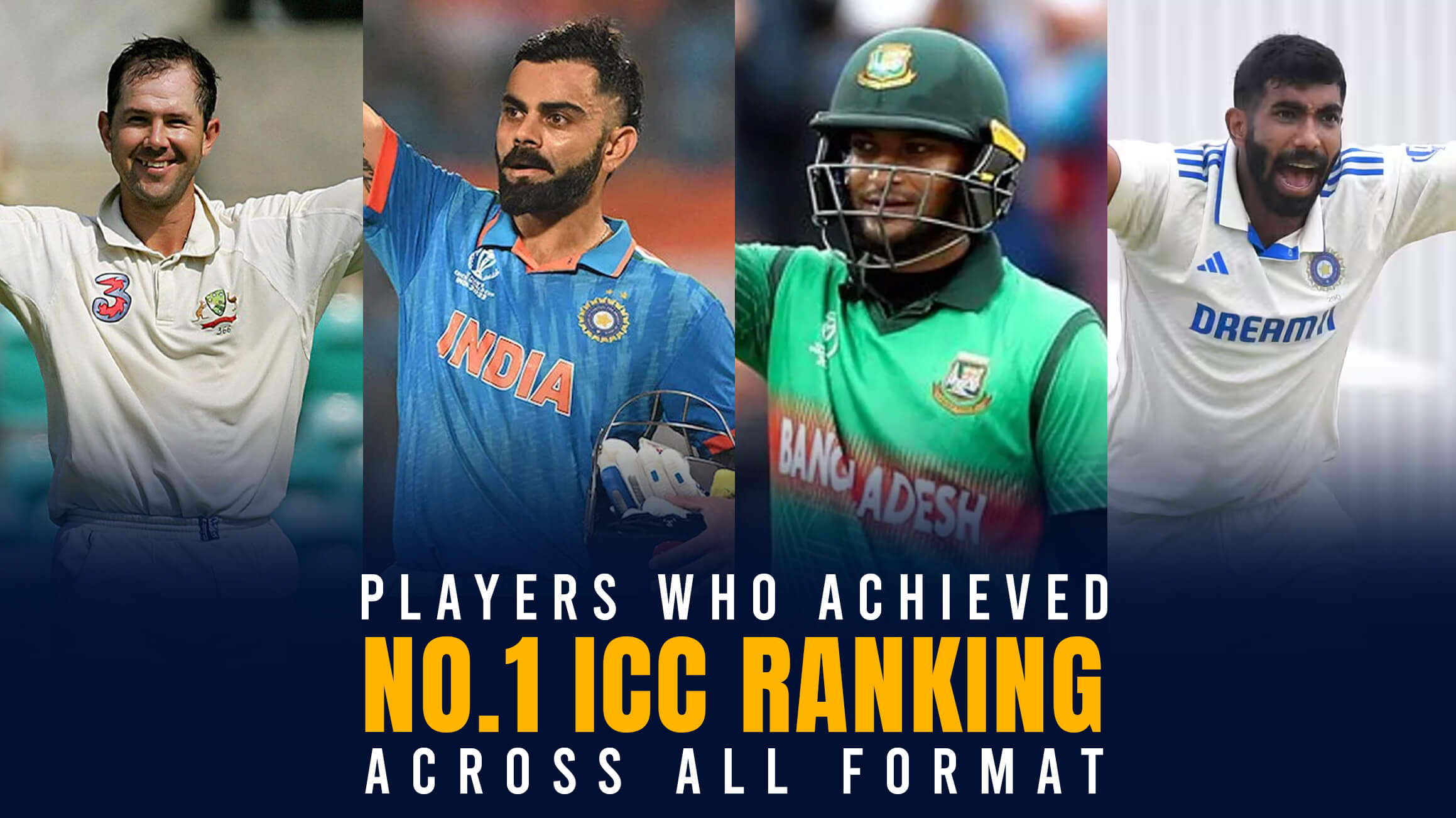 Players Who Achieved No.1 ICC Ranking Across All Forma