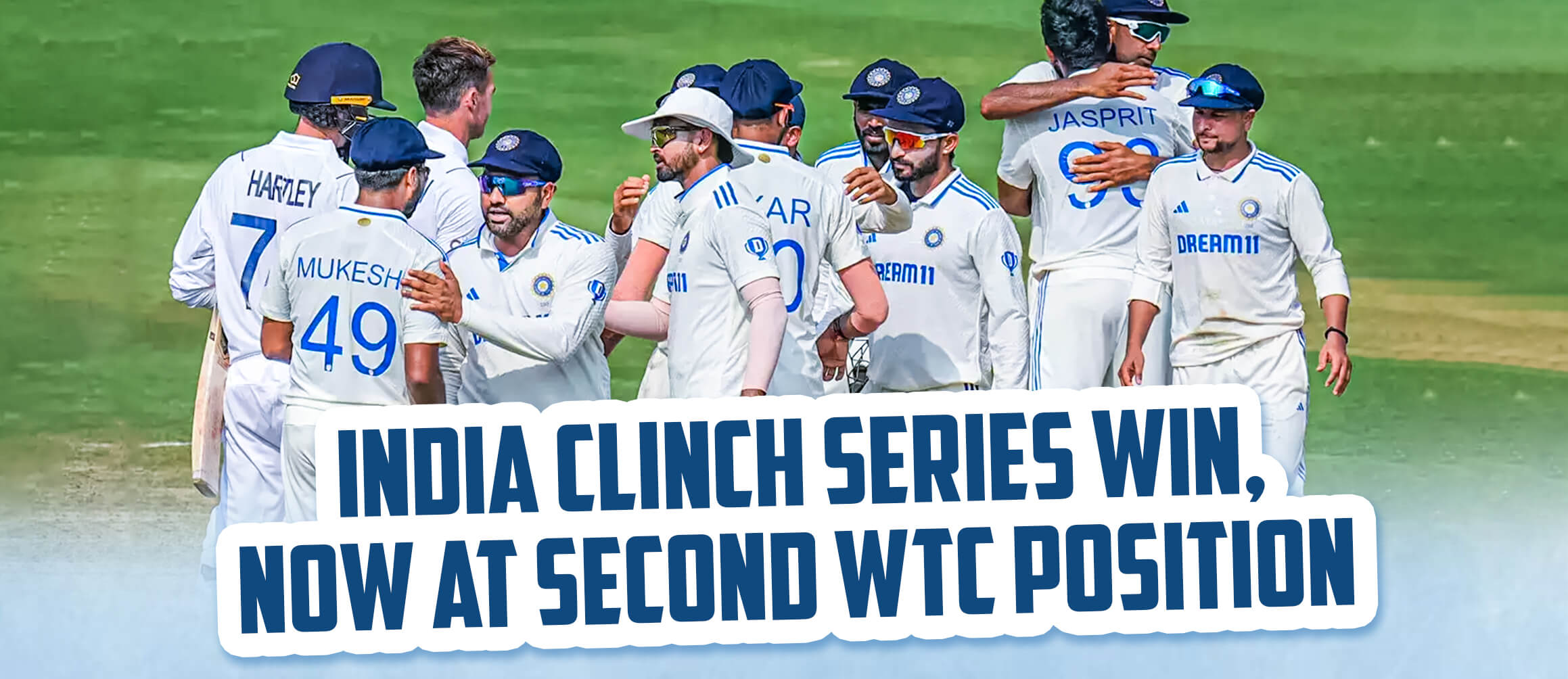 India Clinch Series Win, Now at second WTC Position