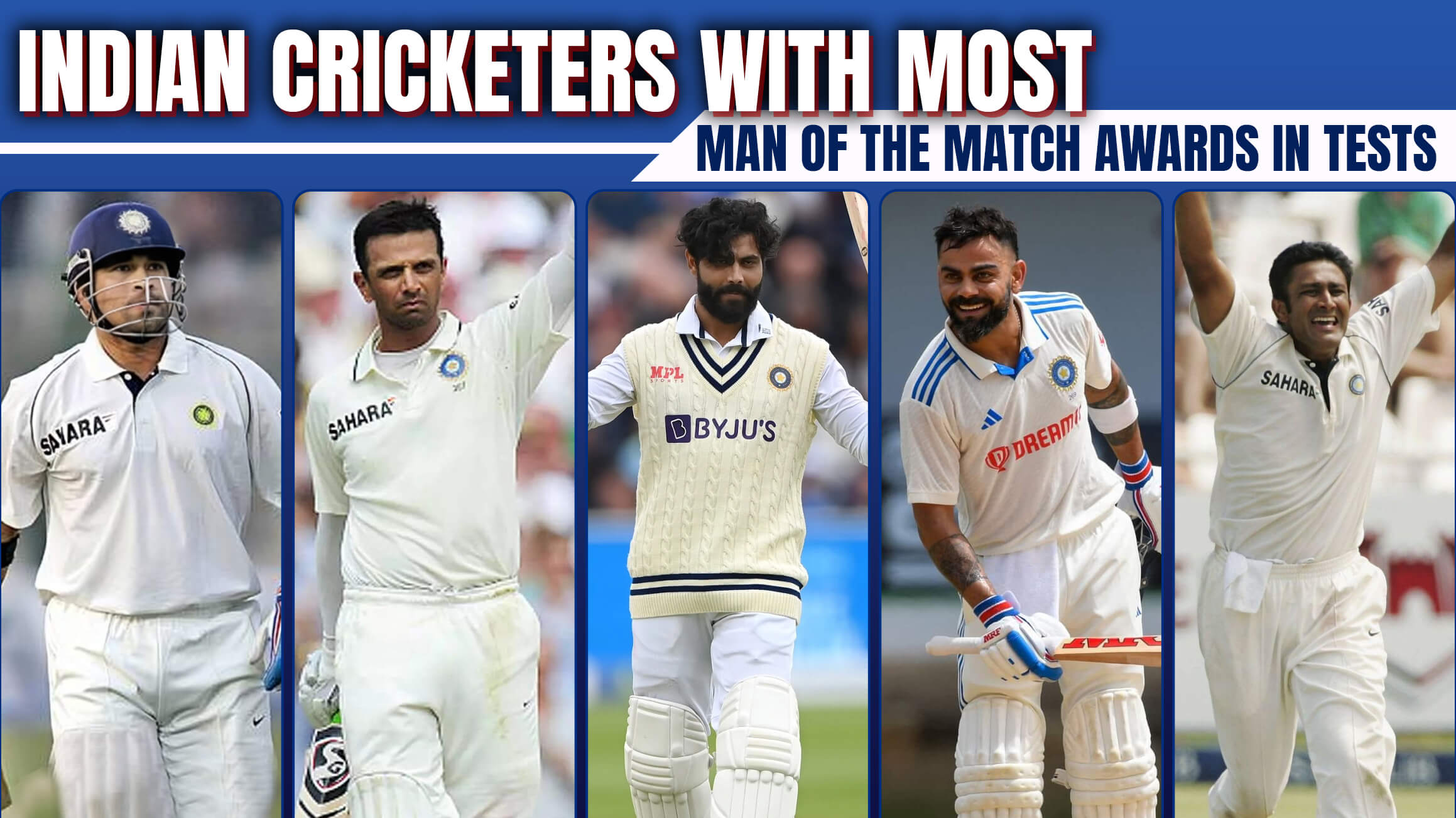 Indian Cricketers with Most Man of The Match Awards in Tests