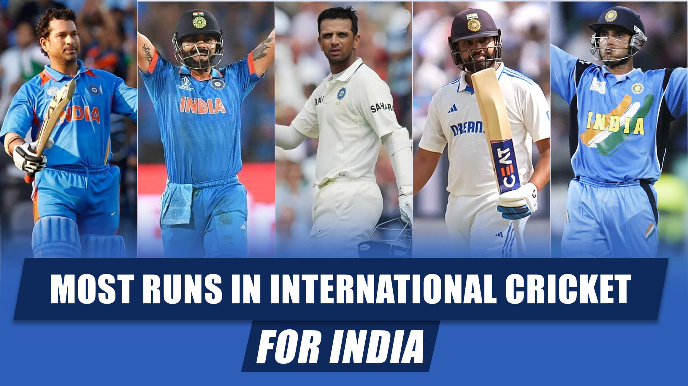 Most runs in International cricket for India