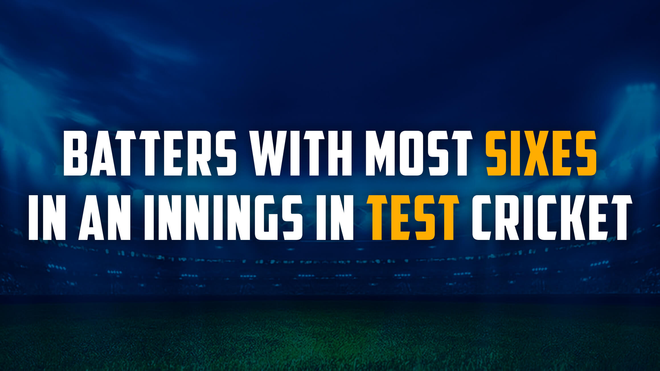 Who has hit the most sixes in a Test innings?