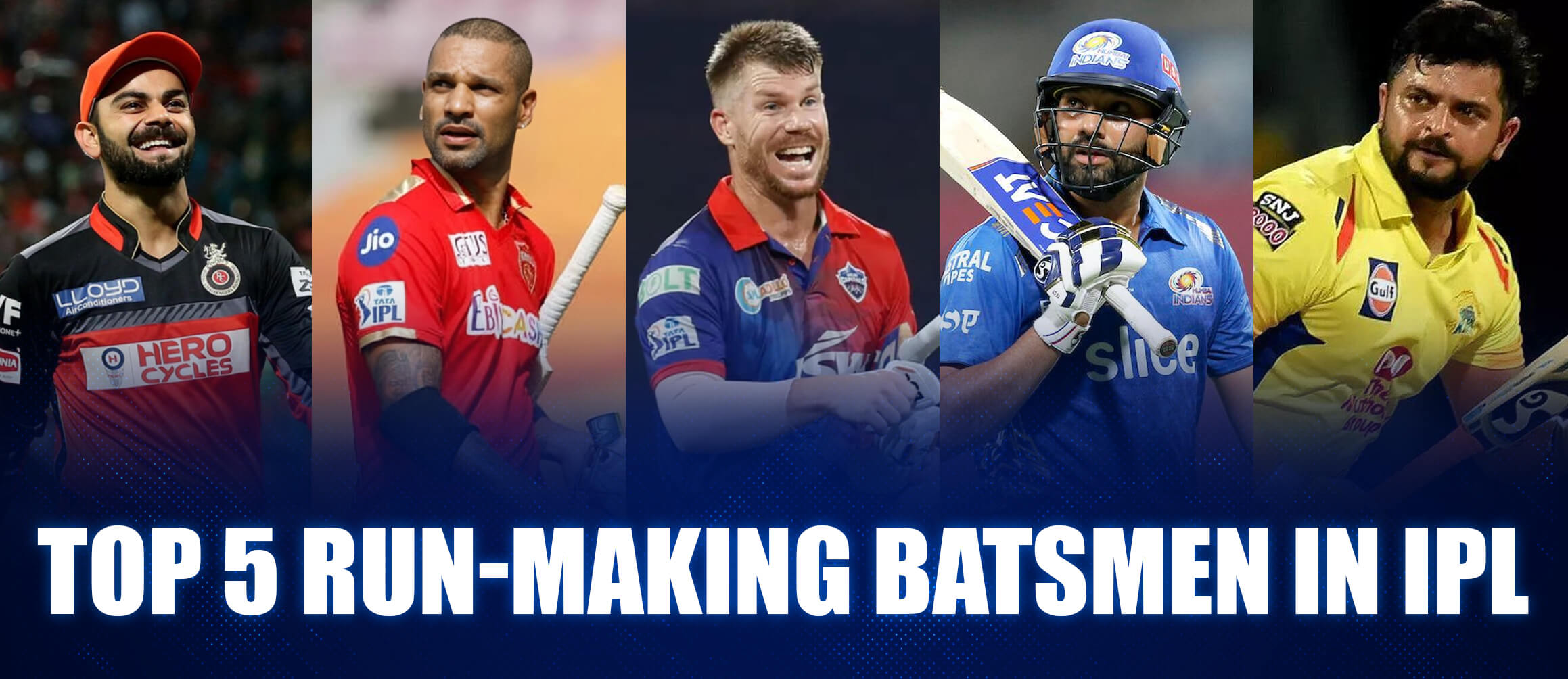 Top 5 run-making Batsmen in IPL