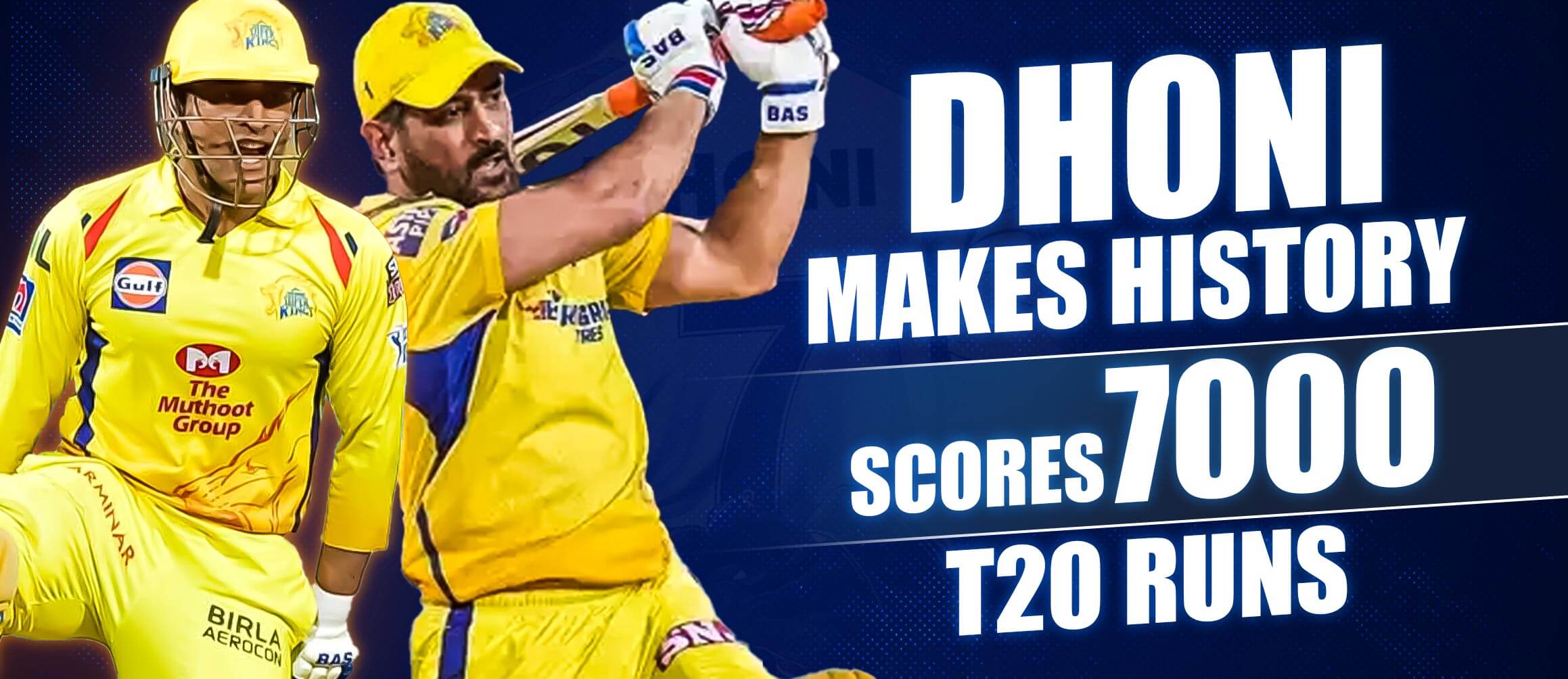 Dhoni Makes History – Scores 7,000 T20 Runs!