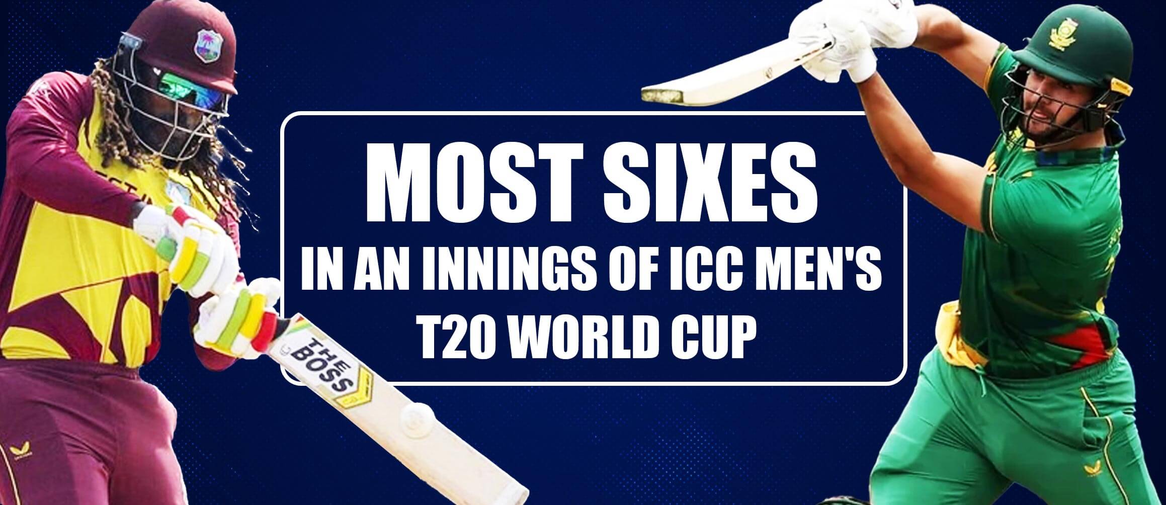 Most sixes in an innings of ICC Men’s T20 World Cup