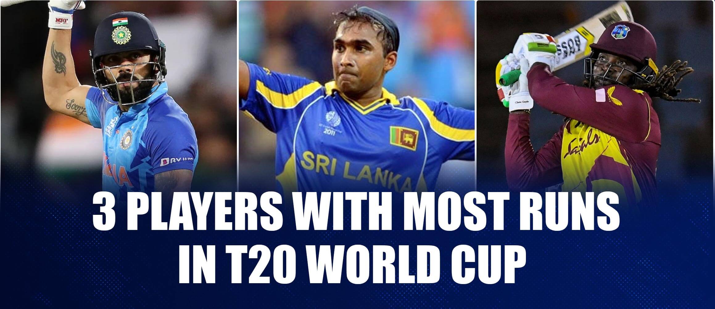3 Players with Most Runs in T20 World Cup