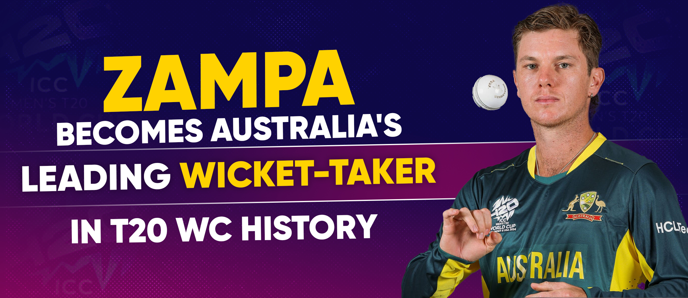Zampa becomes Australia’s leading wicket-taker in T20 WC history