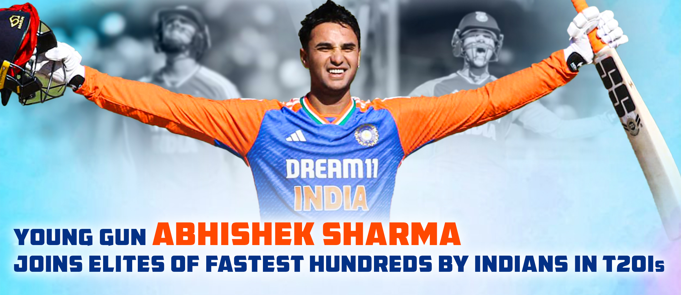 Young Gun Abhishek Sharma Joins Elites of Fastest Hundreds by Indians in T20Is