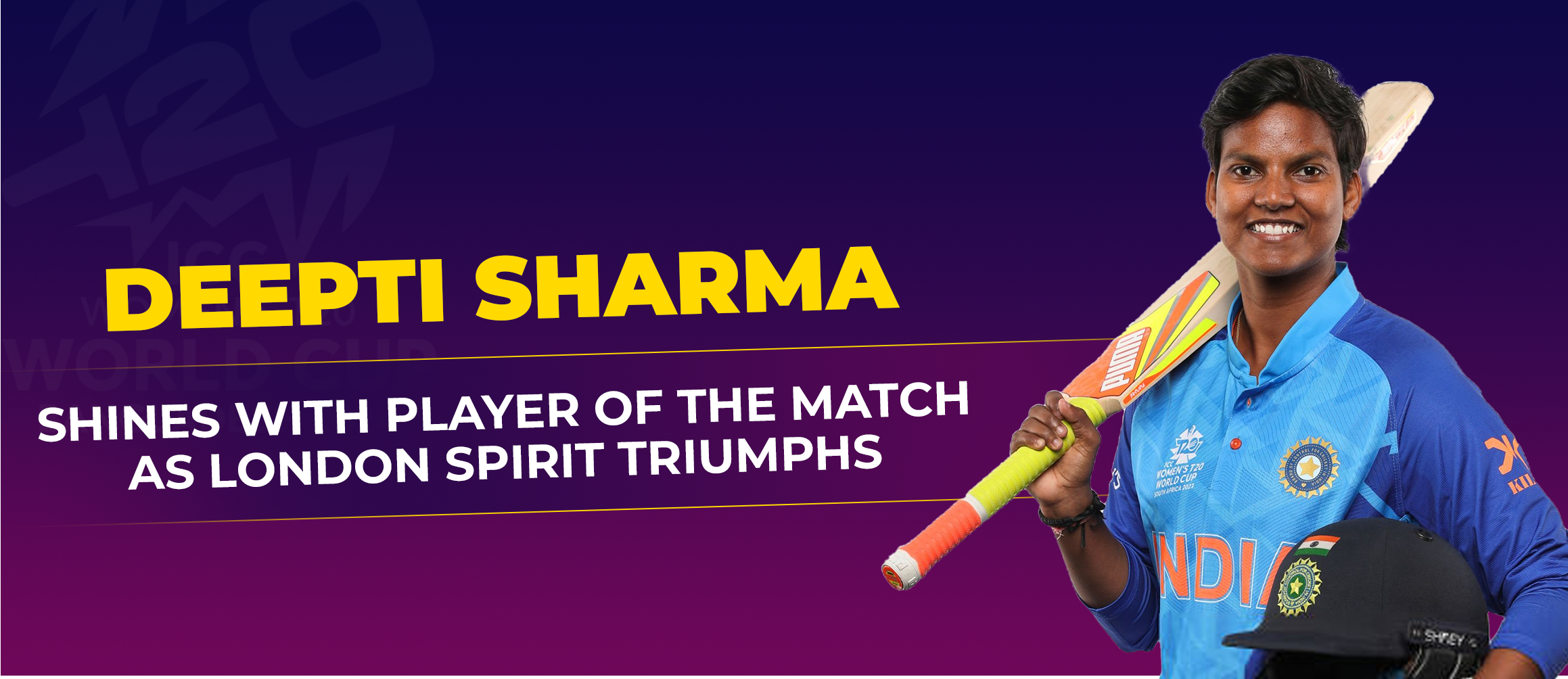 Deepti Sharma Shines with Player of the Match as London Spirit Triumphs