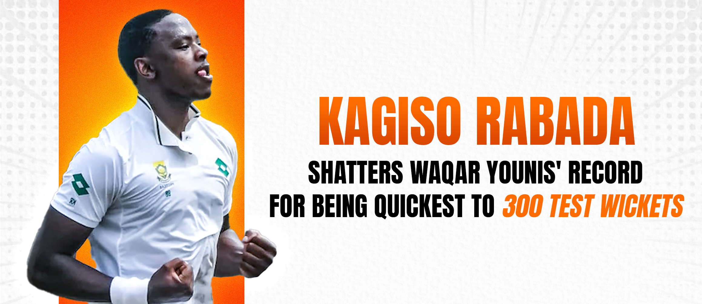 Kagiso Rabada Shatters Waqar Younis’ Record for Being Quickest To 300 Test Wickets