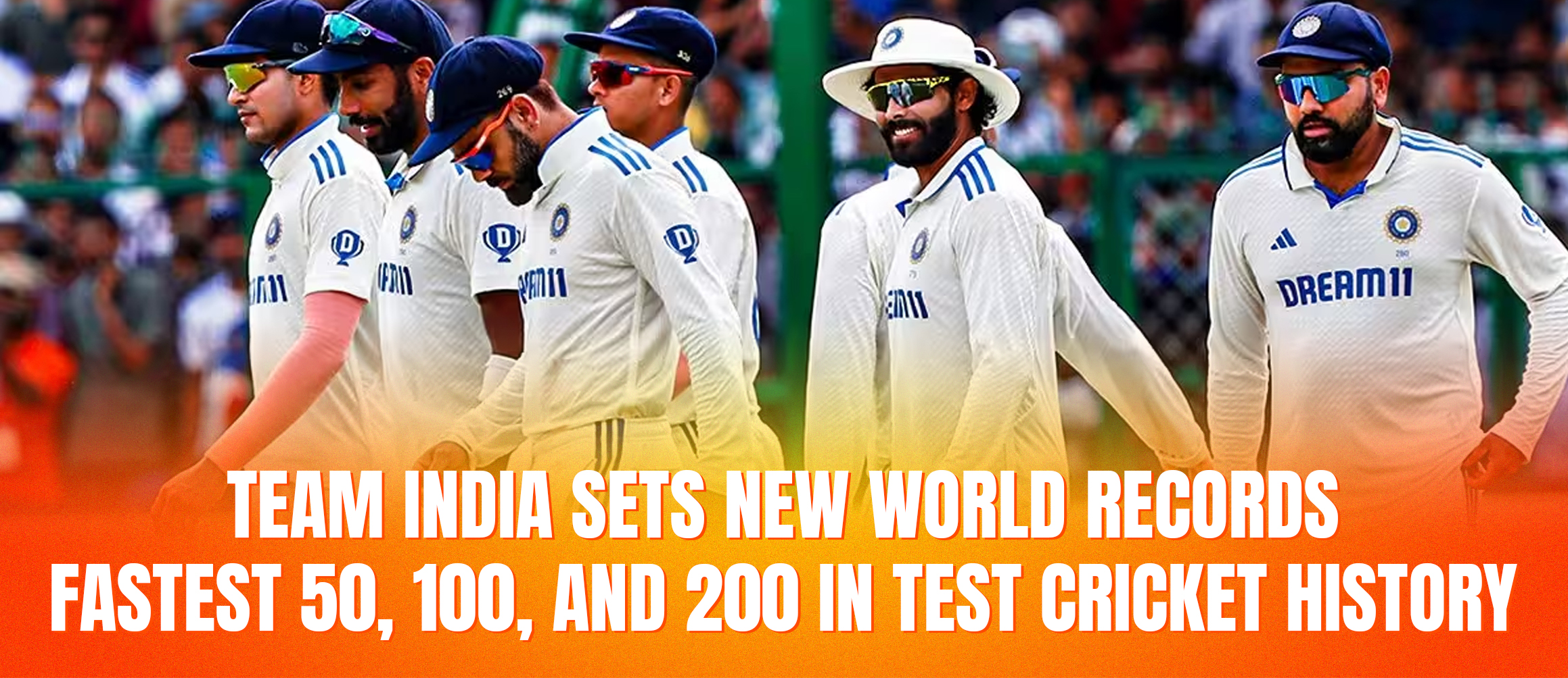 Team India Sets New World Records: Fastest 50, 100, And 200 In Test Cricket History