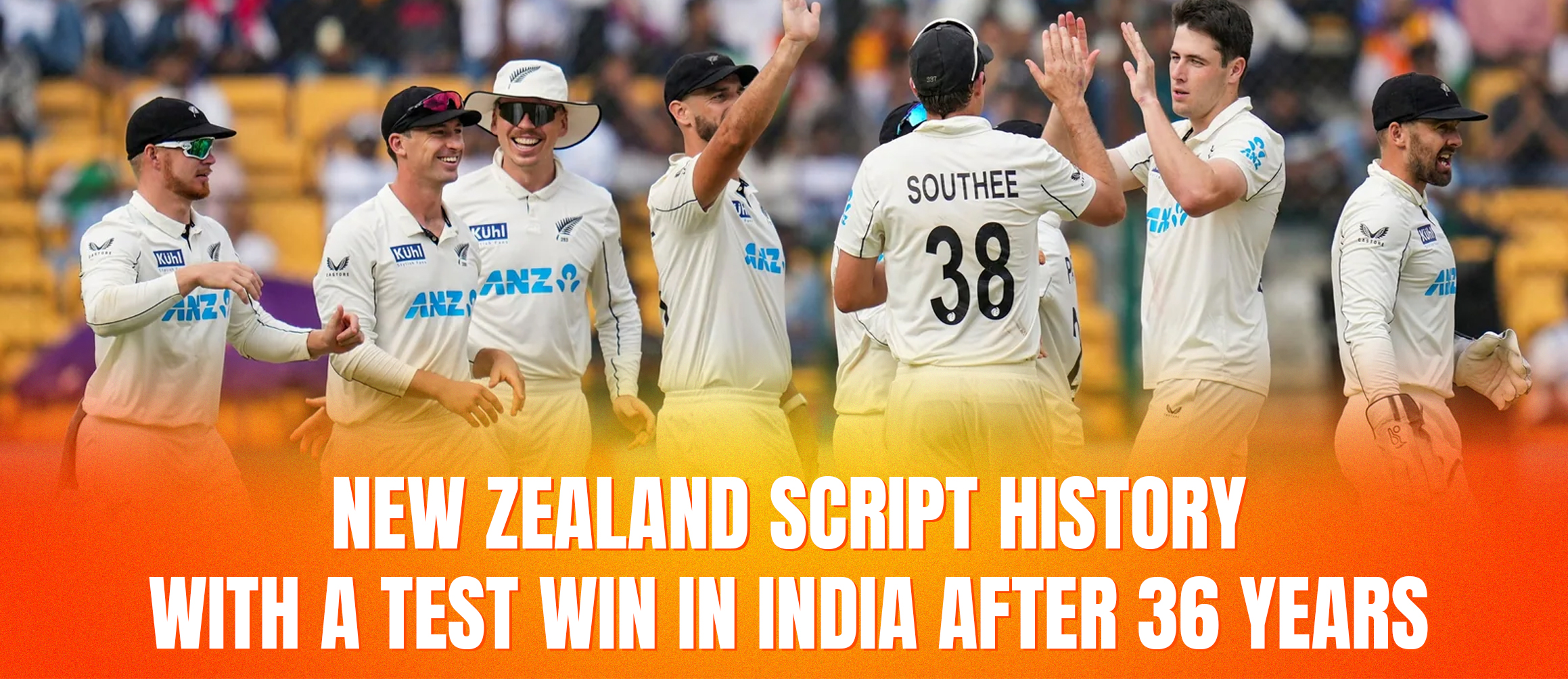 New Zealand Script History with a Test Win in India After 36 Years