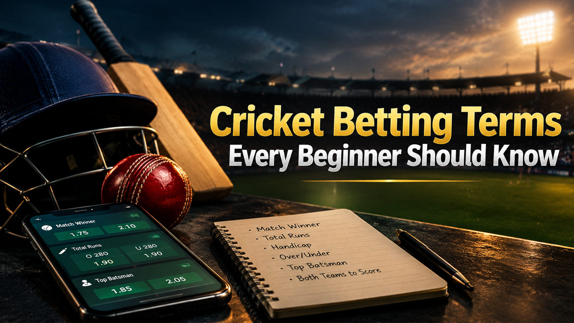 Cricket Betting Terms Every Beginner Should Know