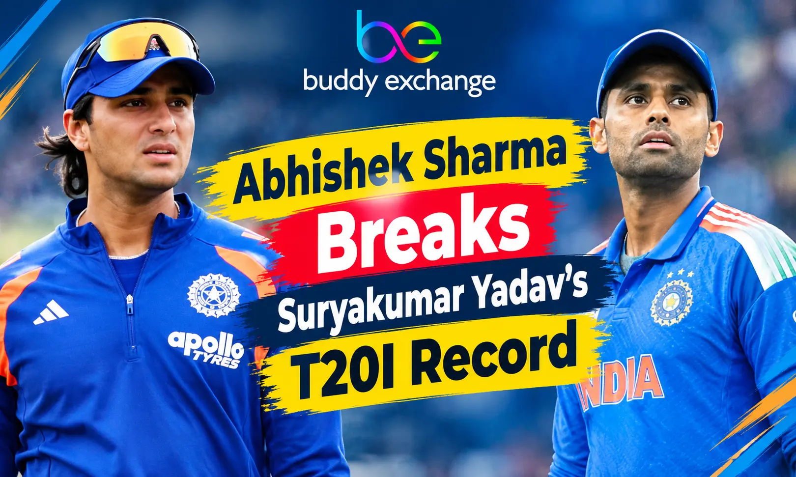 Abhishek Sharma Breaks Suryakumar Yadav’s Record, Becomes Fastest to 2,000 T20I Runs