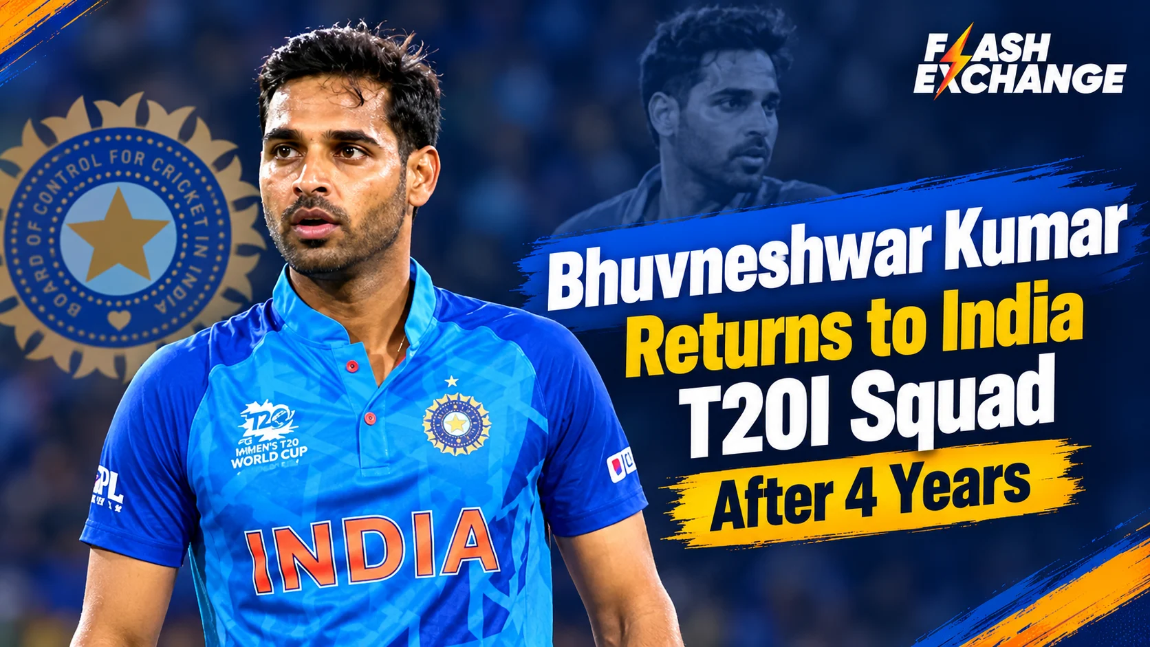 Bhuvneshwar Kumar Returns to India T20I Squad After Four Years for New Zealand Series
