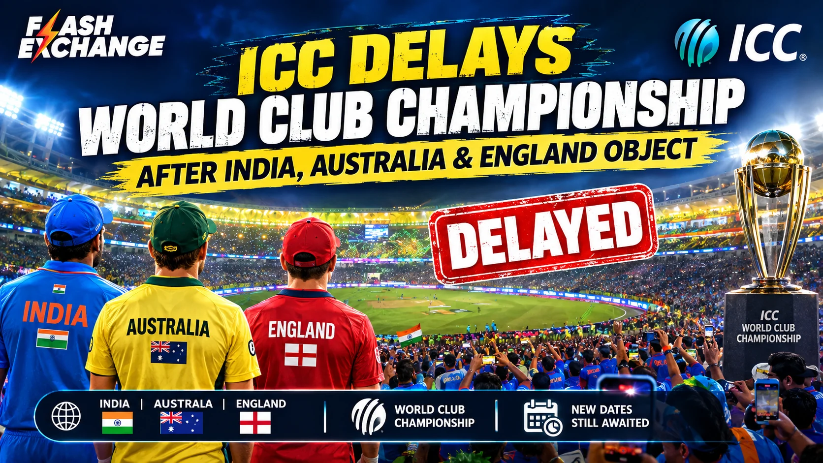 ICC Delays World Club Championship Plans After ‘Big Three’ Object