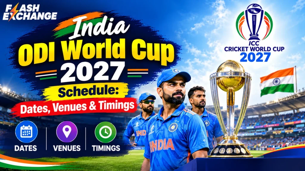 India ODI World Cup 2027 Schedule: Dates, Timings, Venues & Live Streaming